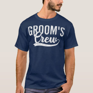 Groom Crew Funny Husband Weddenschap Gehuwd Grafis T-shirt