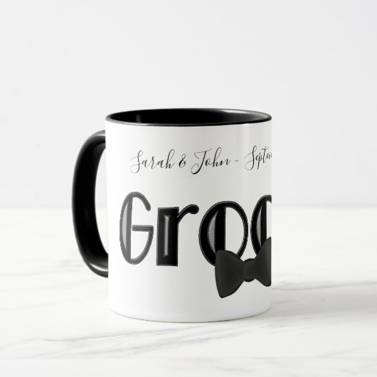 Groom Cute Personalized Wedding Mok (Voorkant links)