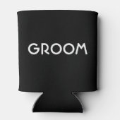 Groom deco zwart-wit blikjeskoeler (Achterkant)