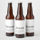 Groom Definition, Stag Bachelor Party, Wedding Bier Etiket (Flessen)