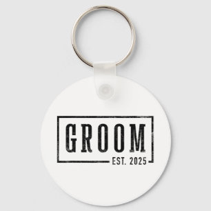 Groom Est 2025 Toekomstige echtgenoot verloofde he Sleutelhanger