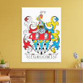 Groom Family Crest Canvas Afdruk (Insitu (Woonkamer))