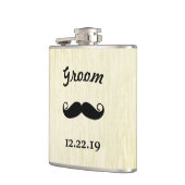 Groom Flask Mustache Heupfles (Links)