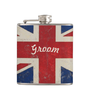 Groom Flask UK vlag Heupfles