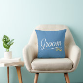 Groom Floral Mariage Calligraphie Jeu Oreiller (Chaise)