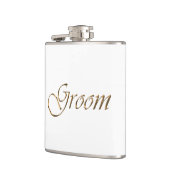 Groom, goudscript elegant chic white heupfles (Links)