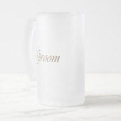 Groom, goudscriptelegant matglas bierpul (Voorkant links)