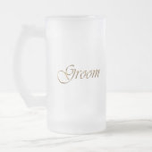 Groom, goudscriptelegant matglas bierpul (Links)