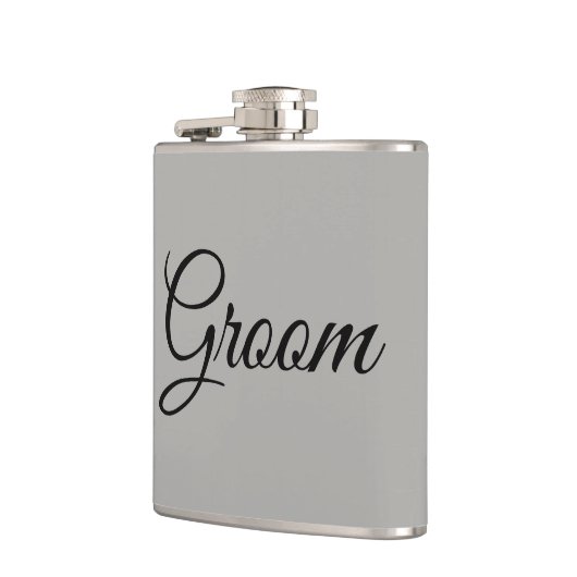 Groom grijs en zwart heupfles (Links)