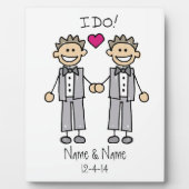 Groom Groom I Do Personalized Wedding Fotoplaat (Voorkant)