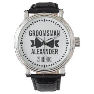 Groom Groomsman Wedding Party Favor Keepslag Horloge