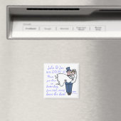 Groom in hoogste hoed en e-mails met reservedatum magneet (Insitu (Vaatwasser))