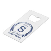 Groom Initiaal Kredietkaart Flessenopener (Achterkant Gekanteld)