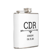 Groom Initialen Heupfles (Rechts)