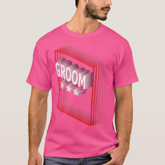 Groom Job Title Appreciation Retro T-shirt