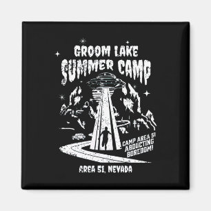 Groom Lake Summer Camp - Funny Area 51 Alien Ufo G Magneet