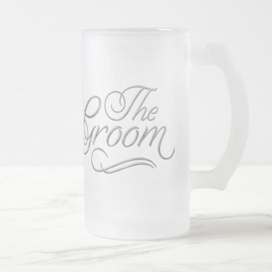 Groom Lune de miel bière Mug Argent (Droit)