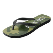 Groom met Green Camoflauge Pattern Teenslippers (Schuin)