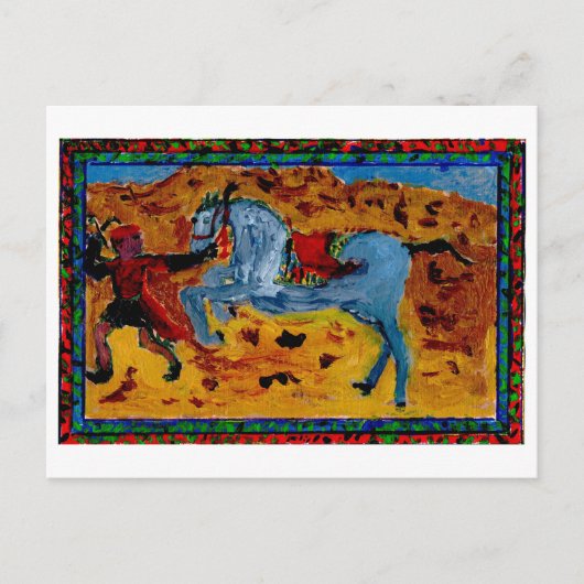 Groom met opgewonden briefkaart (Voorkant)