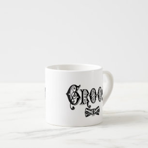 Groom met zwart Stropdas met zwart type Espresso Kop