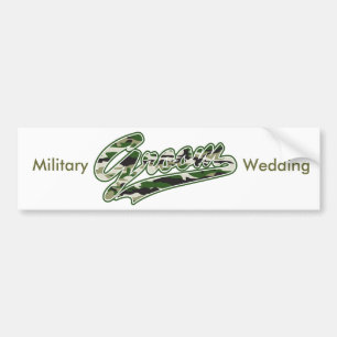 Groom/Militair Camouflage Groen Bumpersticker