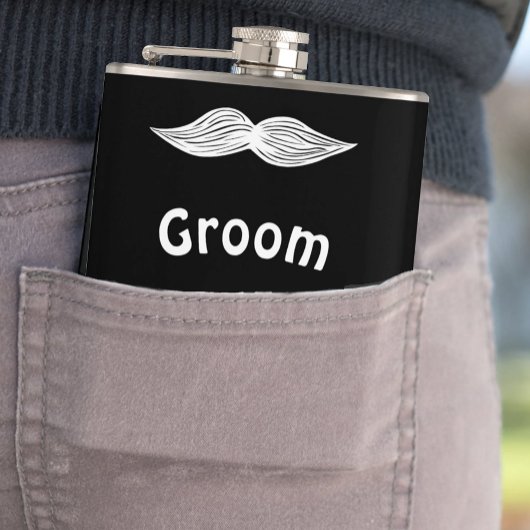 Groom Mustache Hipster Wedding Heupfles