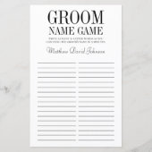 Groom Name Game (Voorkant)