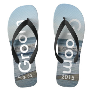 Groom Ocean Waves Strandzand Teenslippers