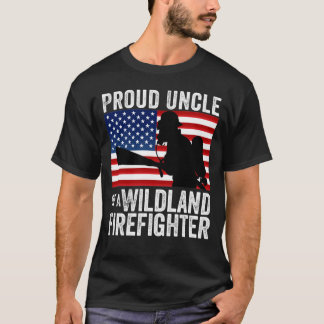 Groom oom van een Wildland brandweerman, Vlag van T-shirt
