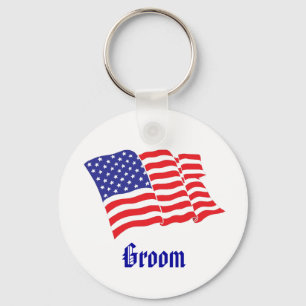 Groom Patriotic Wedding Sleutelhanger