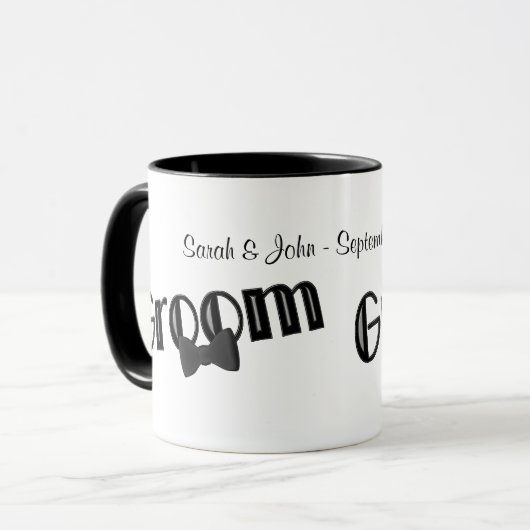 Groom Personalized Wedding Mok (Voorkant links)