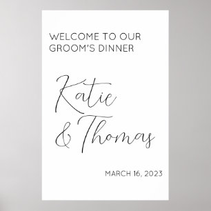 Groom/repetitief bruiloft Welkomstbord Poster