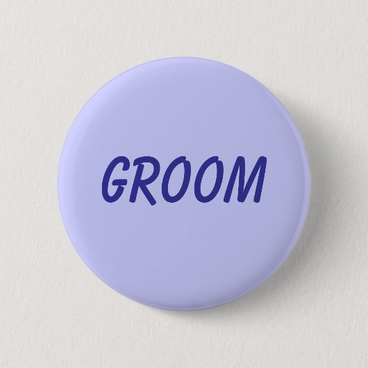Groom Ronde Button 5,7 Cm (Voorkant)