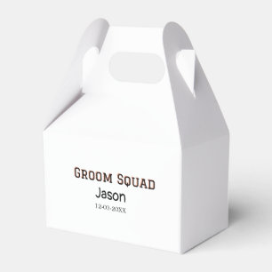 Groom Squad bruidsjonker vrijgezellenfeest voeg na Bedankdoosjes