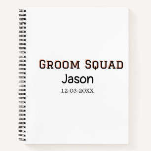 Groom Squad bruidsjonker vrijgezellenfeest voeg na Notitieboek