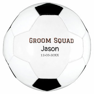 Groom Squad getuige vrijgezellenfeest voeg naam to Voetbal