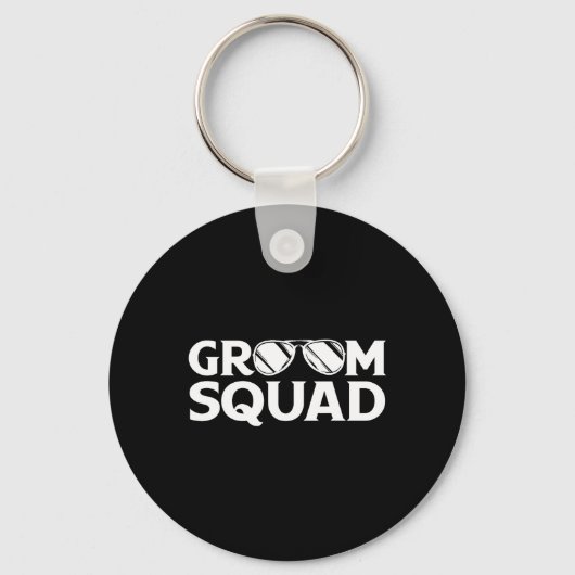 Groom Squad Groomsman Bachelor Party Wedding Match Sleutelhanger (Voorkant)