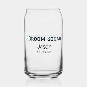 Groom Squad groomsman vrijgezellenfeest voeg naam  Blikvorm Glas