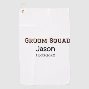 Groom Squad groomsman vrijgezellenfeest voeg naam  Golfhanddoek