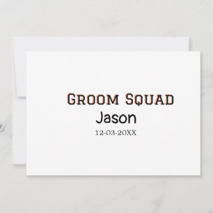 Groom Squad groomsman vrijgezellenfeest voeg naam Kaart