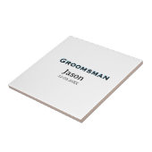 Groom Squad groomsman vrijgezellenfeest voeg naam  Tegeltje (Zijkant)