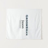 Groom Squad groomsman vrijgezellenfeest voeg naam  Wandkleed (Voorkant (horizontaal))