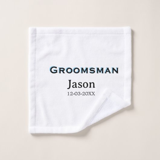 Groom Squad groomsman vrijgezellenfeest voeg naam  Washandje (Wasdoekje)