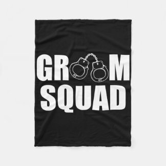 Groom Squad Groomsmen Ring Wedding Bachelor Party Fleece Deken