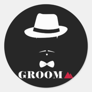 Groom Squad Groomsmen Ring Wedding Bachelor Party Ronde Sticker