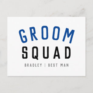 Groom Squad Modern Bachelor Groomsman Stylish Briefkaart