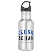 Groom Squad | Modern Bachelor Groomsman Stylish Waterfles (Voorkant)