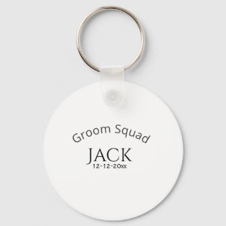 Groom squad name date year bold letter bachelorett sleutelhanger