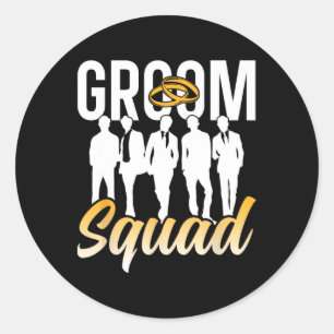 Groom Squad Party Gezegden Bachelor Wedding 1 Ronde Sticker