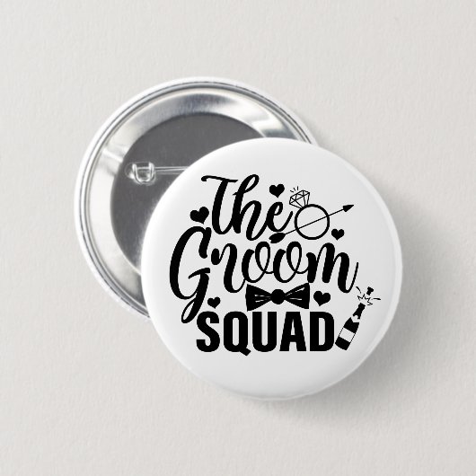 Groom Squad Ronde Button 5,7 Cm (Voorkant /achterkant)